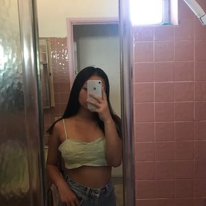 cropped tie top NWOT